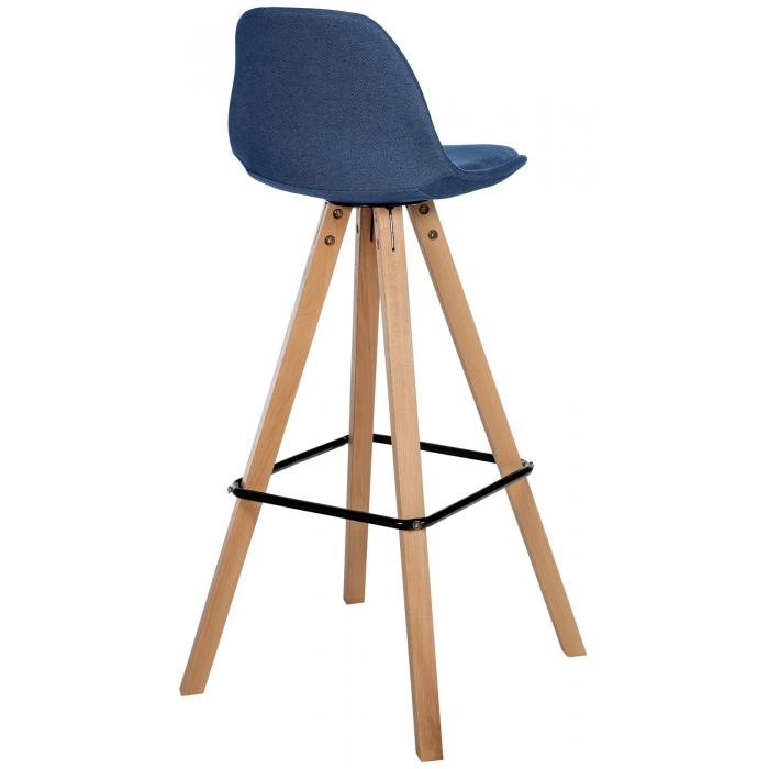 Barhocker HLO-CP311 Stoff Square natura ~ blau