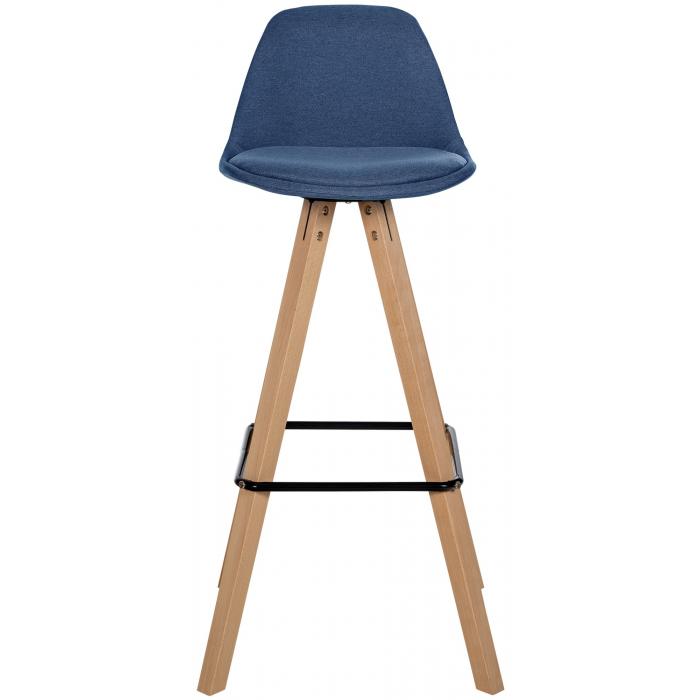 Barhocker HLO-CP311 Stoff Square natura ~ blau