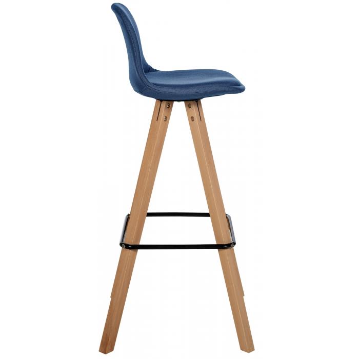 Barhocker HLO-CP311 Stoff Square natura ~ blau