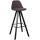 Barhocker HLO-CP311 Stoff Square schwarz ~ braun