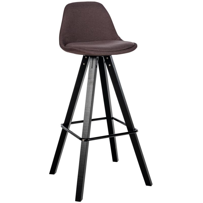 Barhocker HLO-CP311 Stoff Square schwarz ~ braun