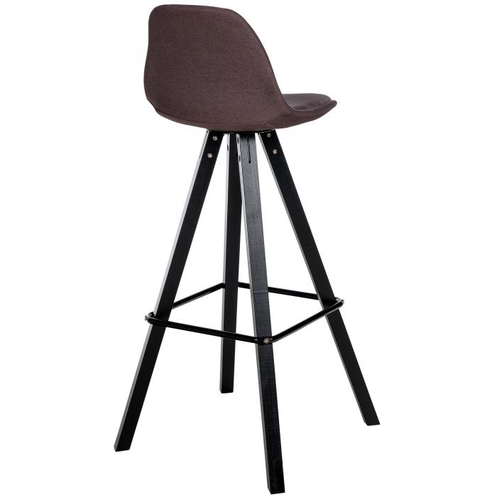 Barhocker HLO-CP311 Stoff Square schwarz ~ braun
