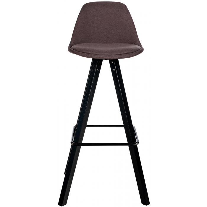 Barhocker HLO-CP311 Stoff Square schwarz ~ braun