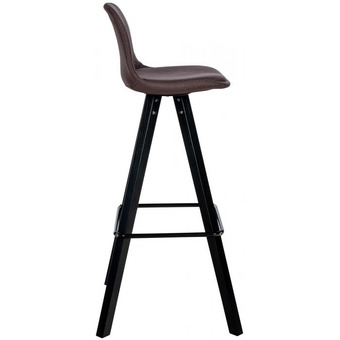 Barhocker HLO-CP311 Stoff Square schwarz ~ braun
