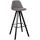 Barhocker HLO-CP311 Stoff Square schwarz ~ taupe