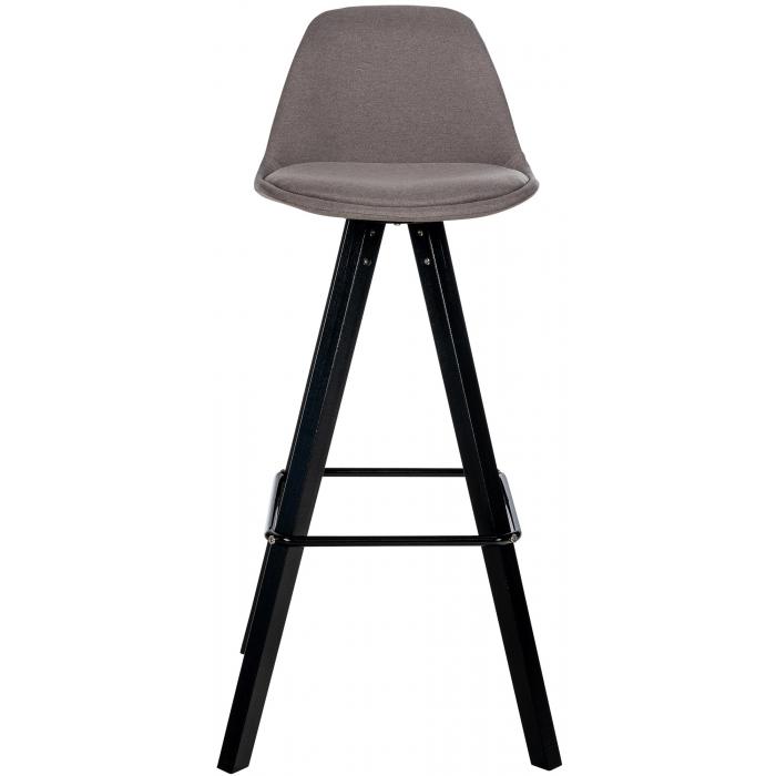 Barhocker HLO-CP311 Stoff Square schwarz ~ taupe
