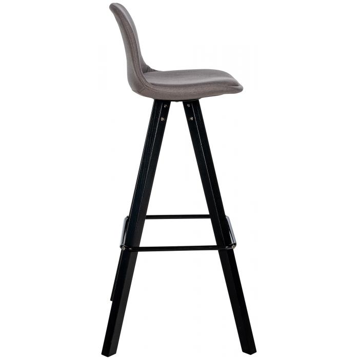 Barhocker HLO-CP311 Stoff Square schwarz ~ taupe