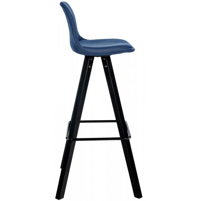 Barhocker HLO-CP311 Stoff Square schwarz ~ blau