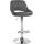 Barhocker HLO-CP277 Kunstleder chrom ~ grau