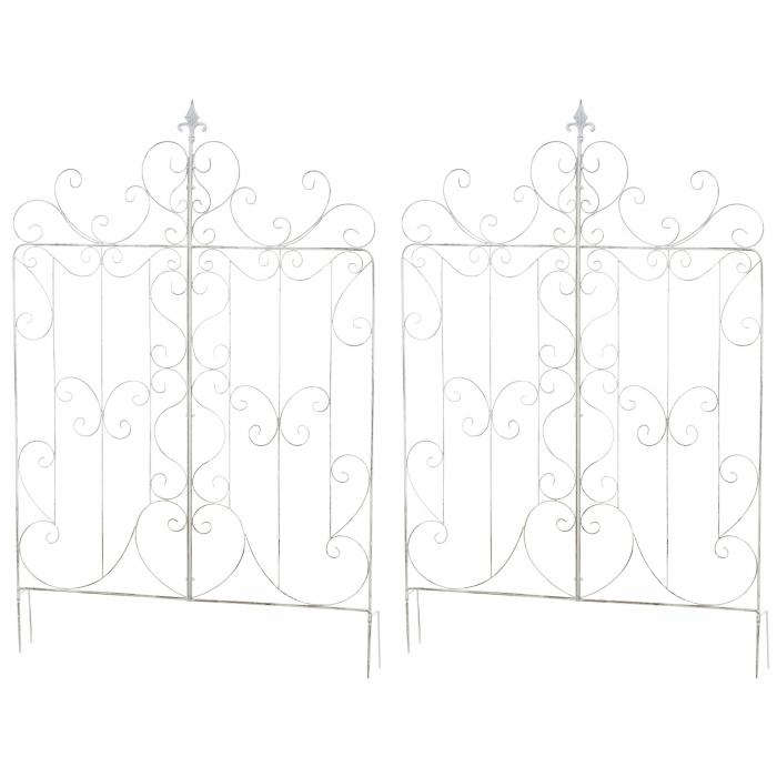 2er Set Rankgitter HLO-CP6 ~ antik wei