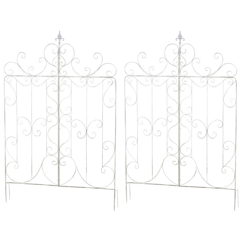 2er Set Rankgitter HLO-CP6 ~ antik wei