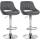 2er Set Barhocker HLO-CP277 Kunstleder C ~ grau
