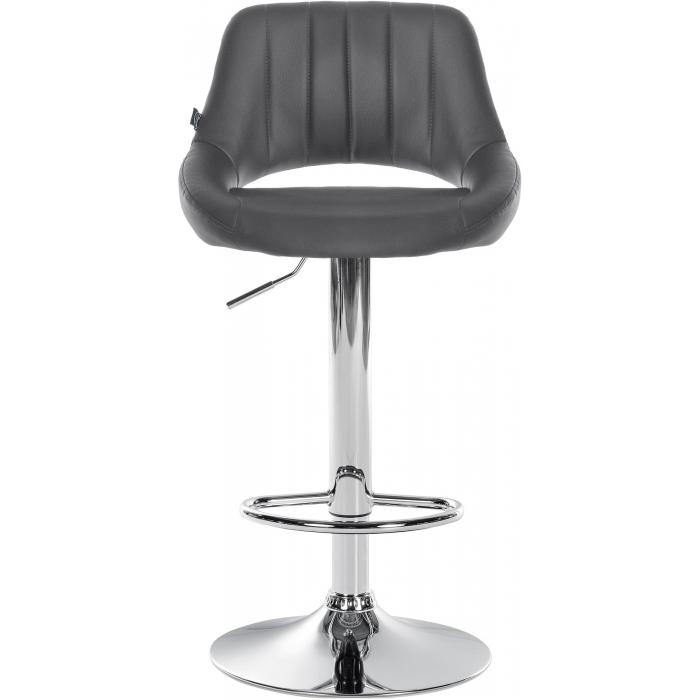 2er Set Barhocker HLO-CP277 Kunstleder C ~ grau