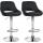 2er Set Barhocker HLO-CP277 Kunstleder C ~ schwarz