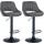 2er Set Barhocker HLO-CP277 Kunstleder B ~ grau