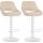 2er Set Barhocker HLO-CP277 Kunstleder W ~ creme