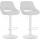 2er Set Barhocker HLO-CP277 Kunstleder W ~ wei