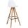 Barhocker HLO-CP310 Kunstleder Square natura ~ wei