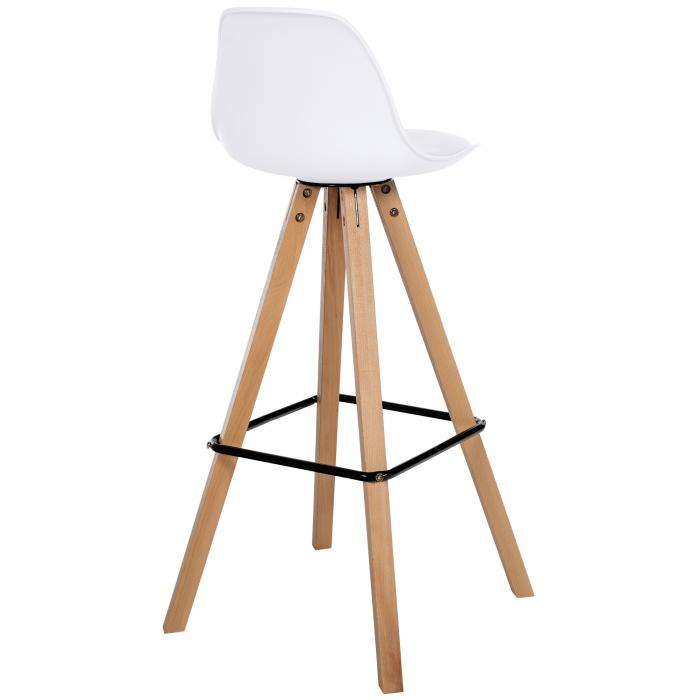 Barhocker HLO-CP310 Kunstleder Square natura ~ wei
