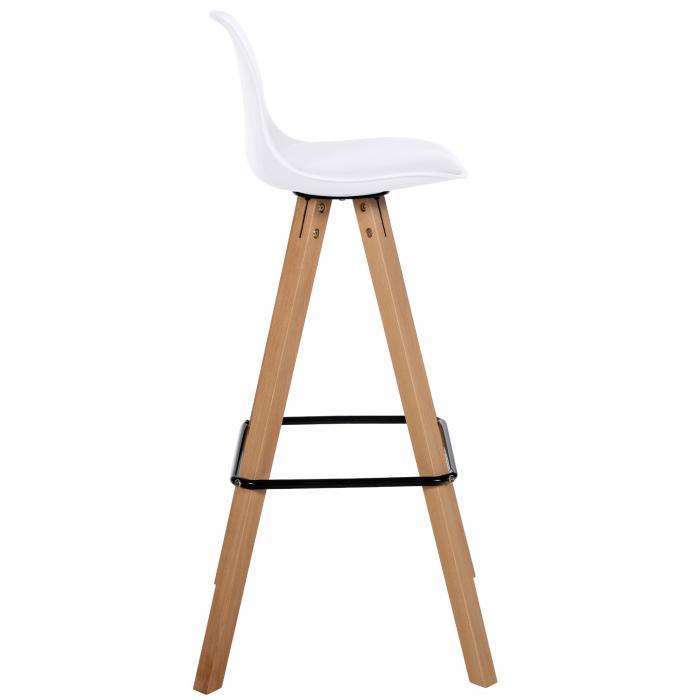 Barhocker HLO-CP310 Kunstleder Square natura ~ wei
