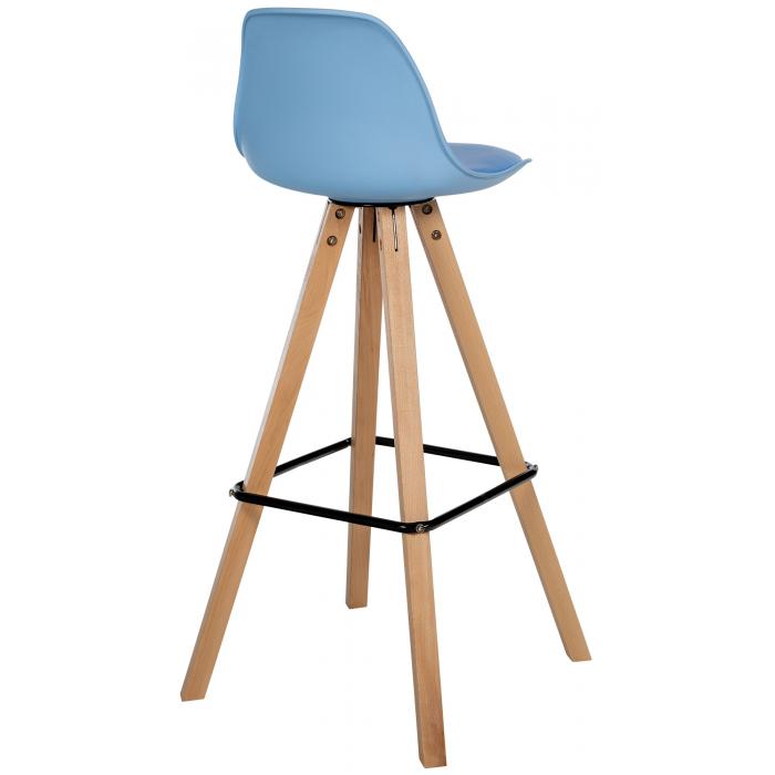 Barhocker HLO-CP310 Kunstleder Square natura ~ blau