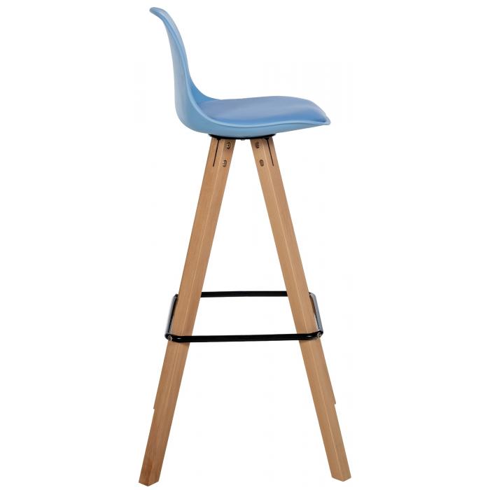 Barhocker HLO-CP310 Kunstleder Square natura ~ blau