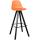 Barhocker HLO-CP310 Kunstleder Square schwarz ~ orange