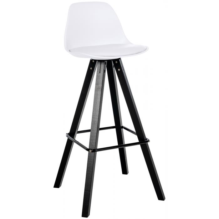 Barhocker HLO-CP310 Kunstleder Square schwarz ~ wei