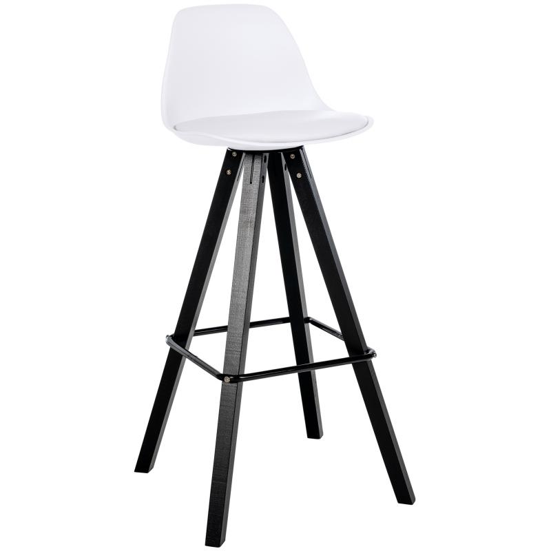 Barhocker HLO-CP310 Kunstleder Square schwarz ~ wei