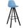 Barhocker HLO-CP310 Kunstleder Square schwarz ~ blau