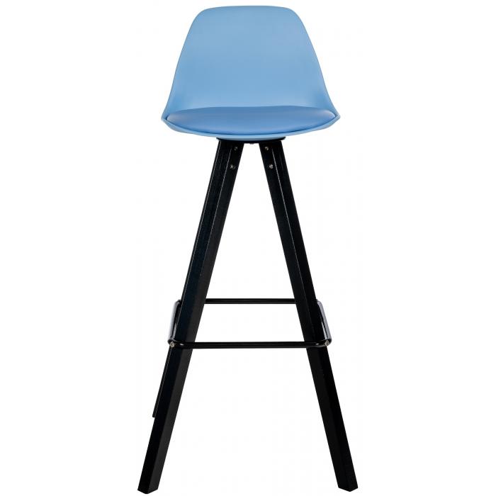 Barhocker HLO-CP310 Kunstleder Square schwarz ~ blau