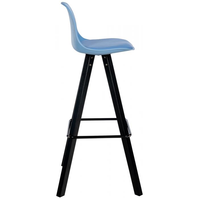 Barhocker HLO-CP310 Kunstleder Square schwarz ~ blau