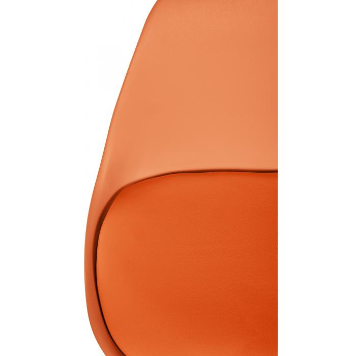 Barhocker HLO-CP310 Kunstleder Rund natura ~ orange