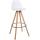 Barhocker HLO-CP310 Kunstleder Rund natura ~ wei
