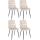 4er Set Esszimmerstuhl HLO-CP5 Samt ~ creme