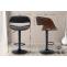2er Set Barhocker HLO-CP292 Kunstleder B ~ walnuss/schwarz
