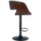 2er Set Barhocker HLO-CP292 Kunstleder B ~ walnuss/schwarz
