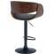 2er Set Barhocker HLO-CP292 Kunstleder B ~ walnuss/schwarz