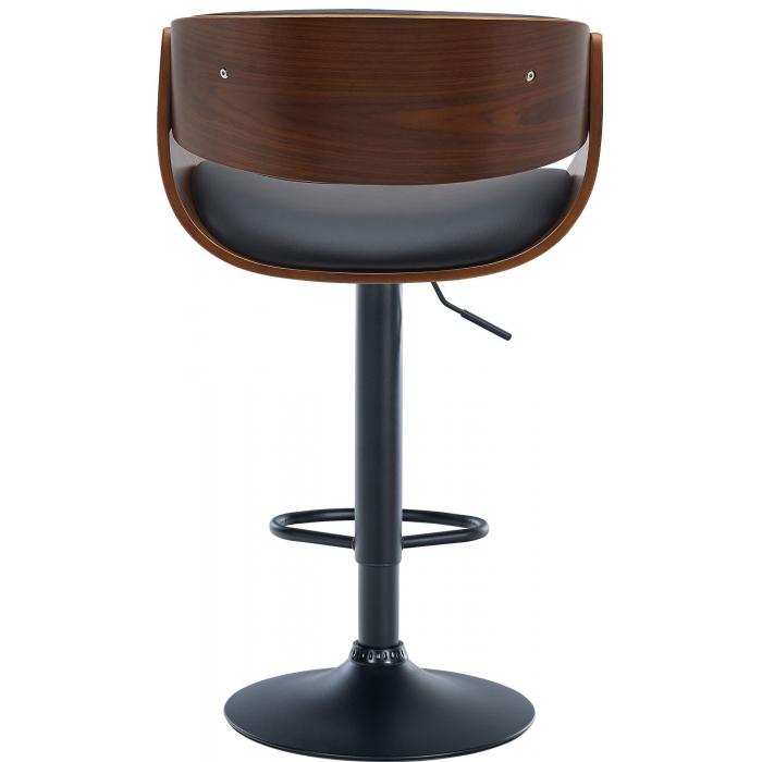 2er Set Barhocker HLO-CP292 Kunstleder B ~ walnuss/schwarz