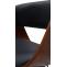 2er Set Barhocker HLO-CP292 Kunstleder B ~ walnuss/schwarz