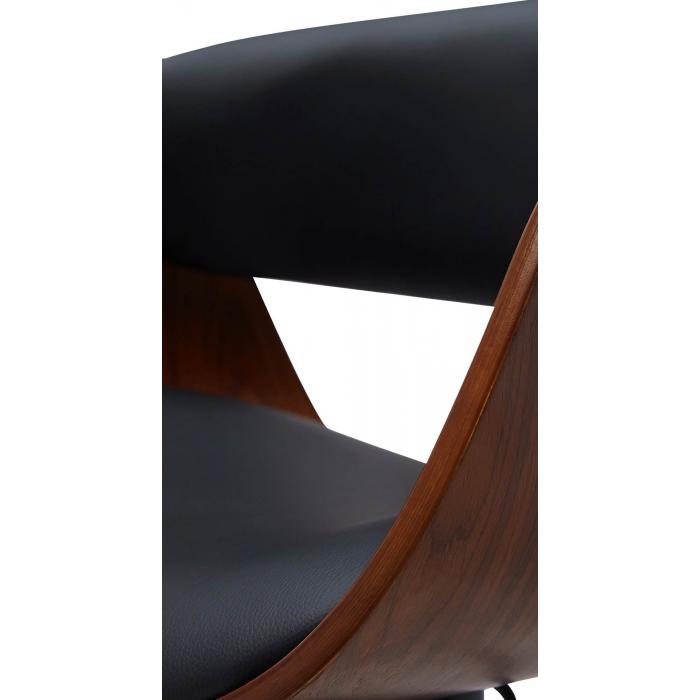 2er Set Barhocker HLO-CP292 Kunstleder B ~ walnuss/schwarz