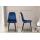 4er Set Esszimmersthle HLO-CP40 Samt ~ blau