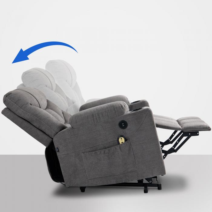 Sessel HLO-CP15 Stoff ~ dunkelgrau
