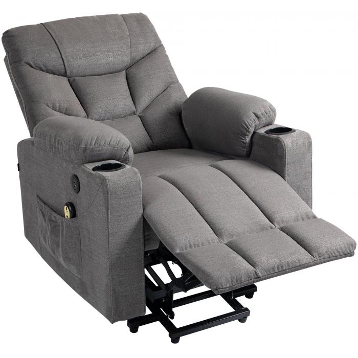 Sessel HLO-CP15 Stoff ~ dunkelgrau