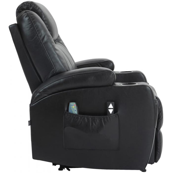 Sessel HLO-CP2 mit Massagefunktion Kunstleder ~ schwarz