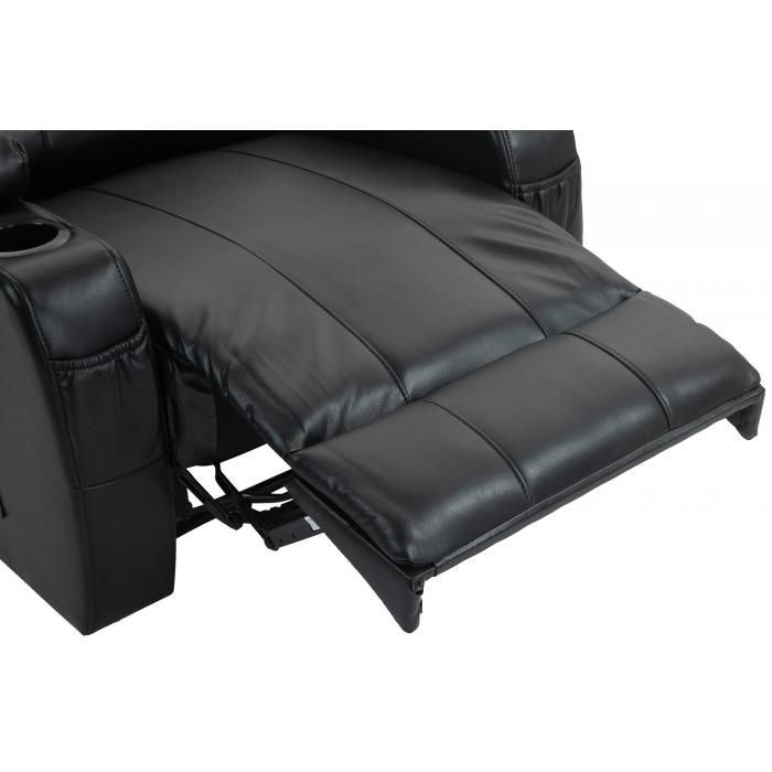 Sessel HLO-CP2 mit Massagefunktion Kunstleder ~ schwarz