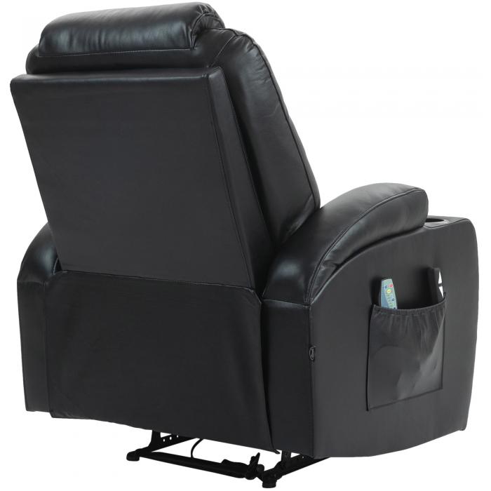 Sessel HLO-CP2 mit Massagefunktion Kunstleder ~ schwarz