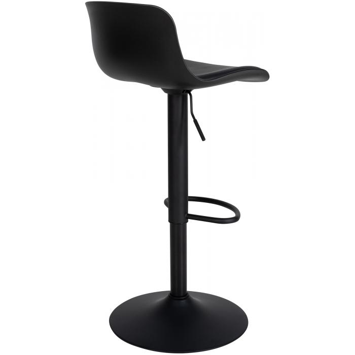 2er Set Barhocker HLO-CP222 Kunstleder ~ schwarz