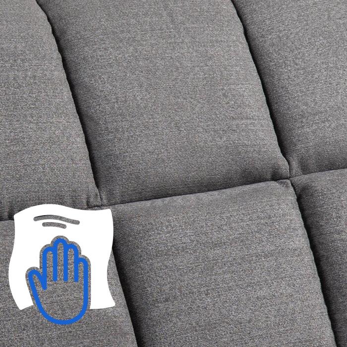 Sessel HLO-CP15 Stoff ~ grau