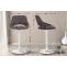 Barhocker HLO-CP279 Stoff wei ~ dunkelgrau